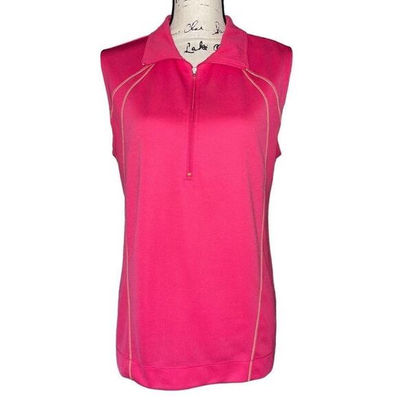 Puresilver Tops - Puresilver hot pink sleeveless collared blouse large‎